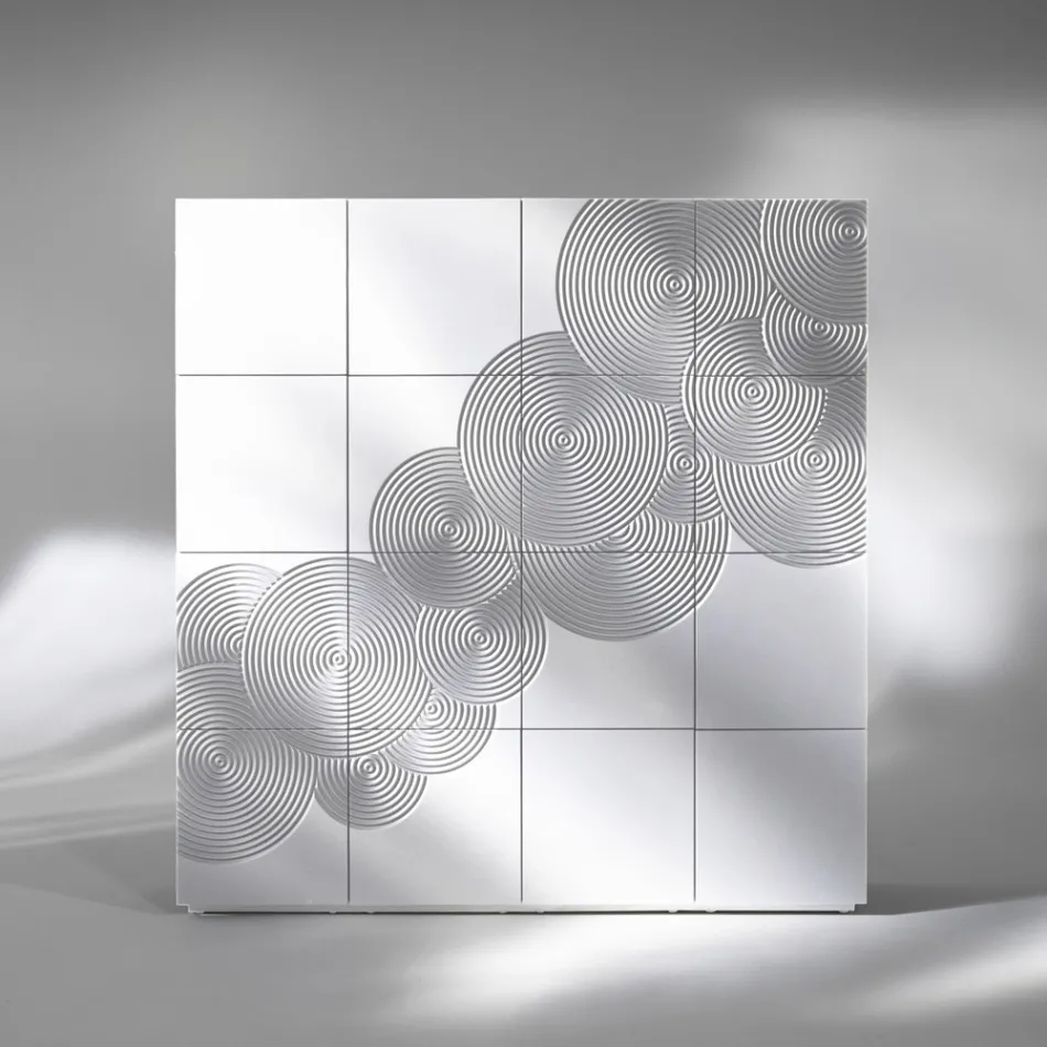 Modern design 8-deurs dressoir Ardesia, wit, zwart of goud Viadurini