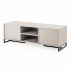 Modern laag dressoir in MDF en metaal Made in Italy - Rohan Viadurini