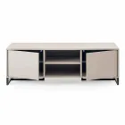 Modern laag dressoir in MDF en metaal Made in Italy - Rohan Viadurini