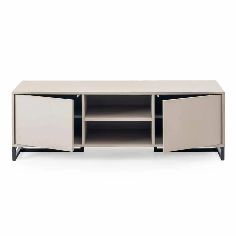Modern laag dressoir in MDF en metaal Made in Italy - Rohan Viadurini