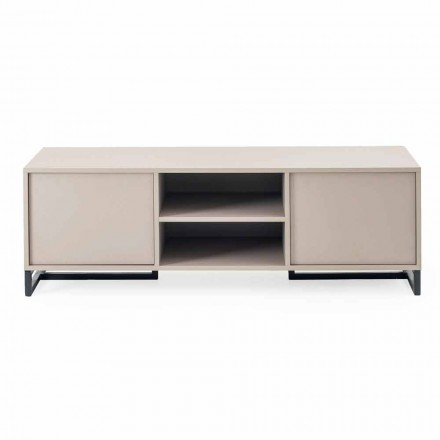 Modern laag dressoir in MDF en metaal Made in Italy - Rohan Viadurini