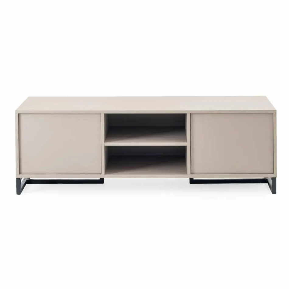 Modern laag dressoir in MDF en metaal Made in Italy - Rohan Viadurini