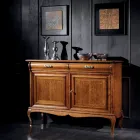 Klassiek woonkamer dressoir in walnoothout Made in Italy - Helisa Viadurini