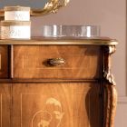 Klassieke woonkamer houten dressoir met inlegwerk Made in Italy - Ottaviano Viadurini
