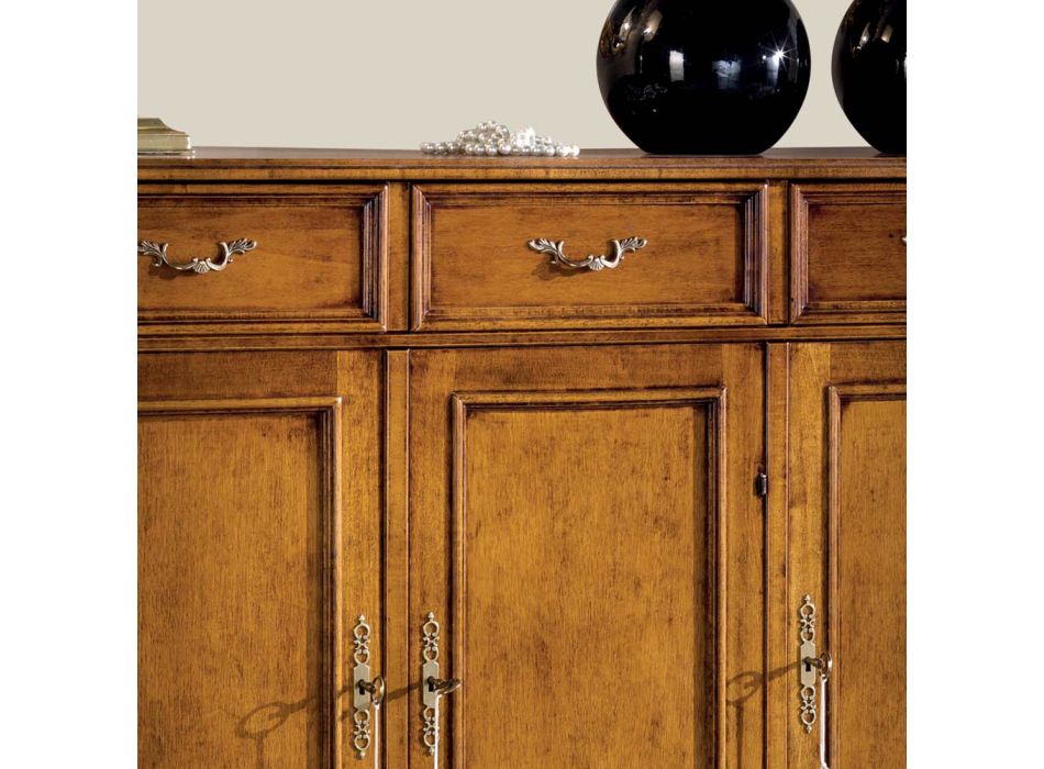 Klassiek dressoir in luxe Bassano walnoothout Gemaakt in Italië - Richard Viadurini