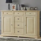 Klassiek dressoir in Tanganyikahout met 6 laden en 2 deuren Made in Italy - Bragi Viadurini