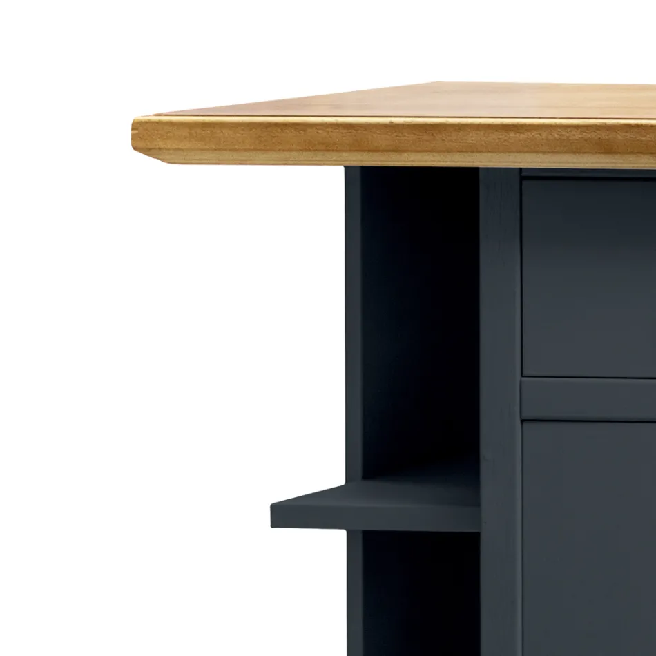 Dressoir met 1 deur, 1 lade en 3 open vakken Made in Italy - Hoder Viadurini