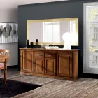 Dressoir met 4 deuren en 2 laden in Bassanohout Made in Italy - Tanit Viadurini