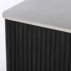 Dressoir met marmeren blad en mangohouten structuur - Fisherman Viadurini