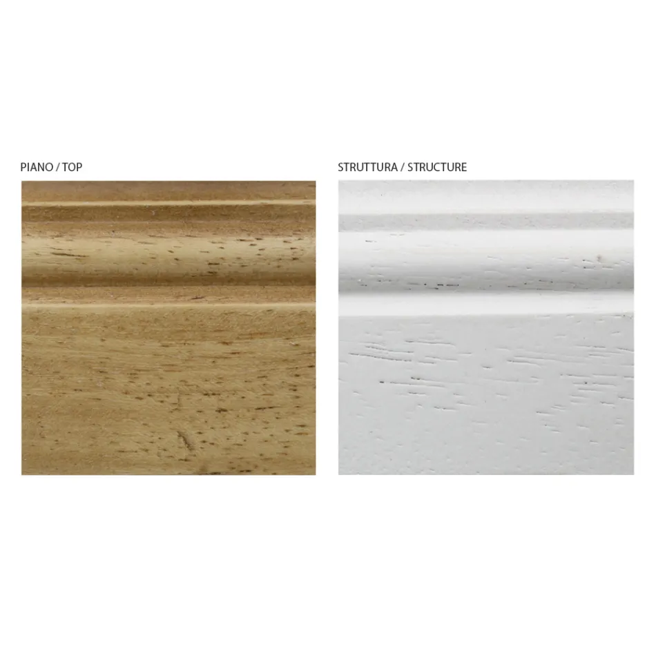 Dressoir met structuur in gefineerde houten deeltjes Made in Italy - Odino Viadurini