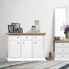 Dressoir met structuur in gefineerde houten deeltjes Made in Italy - Odino Viadurini