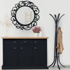 Dressoir met structuur in gefineerde houten deeltjes Made in Italy - Odino Viadurini