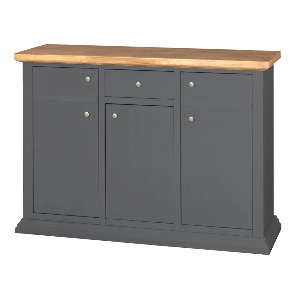 Dressoir met structuur in gefineerde houten deeltjes Made in Italy - Odino Viadurini