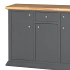 Dressoir met structuur in gefineerde houten deeltjes Made in Italy - Odino Viadurini