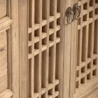 Dressoir voor binnen met 4 deuren en 3 lades van oud grenenhout - Dafne Viadurini