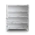 Woonkamerdressoir bedekt met melamine-marmeren afwerking Made in Italy - zink Viadurini