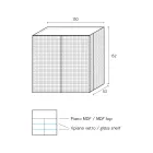 Dressoir voor de woonkamer met 2 deuren in diamantafwerking, gemaakt in Italië - Sagittario Viadurini