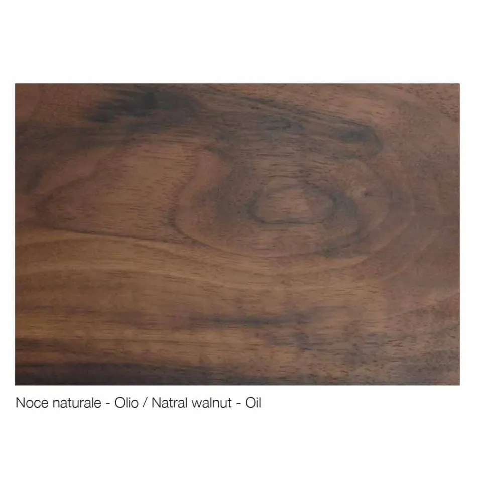 Geloof modern design in massief hout, L192 x D 50 cm, Teresa Viadurini