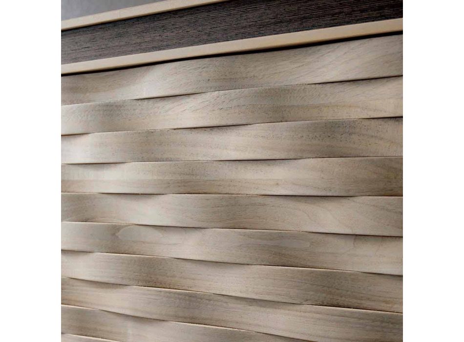 Geloof modern design in massief hout, L192 x D 50 cm, Teresa Viadurini