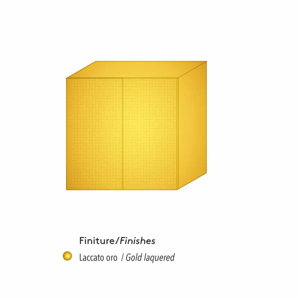 ontwerp dressoir met 2 deuren wit, zwart of goud patroon Flora Viadurini