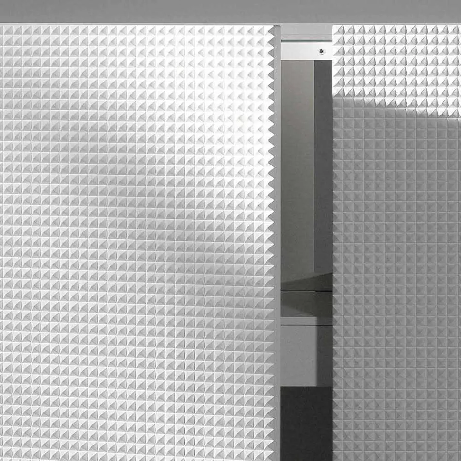 ontwerp dressoir met 2 deuren wit, zwart of goud patroon Flora Viadurini