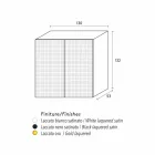 ontwerp dressoir met 2 deuren wit, zwart of goud patroon Flora Viadurini