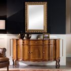 Luxe dressoir met 3 deuren en 3 houten laden Made in Italy - Leonor Viadurini