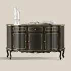 Luxe dressoir met 3 deuren en 3 houten laden Made in Italy - Leonor Viadurini