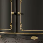 Luxe dressoir met 3 deuren en 3 houten laden Made in Italy - Leonor Viadurini