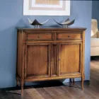 Bassano Francia houten dressoir met 2 laden en 2 deuren Made in Italy - Galeru Viadurini
