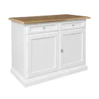 Houten dressoir met 2 laden en 2 deuren Made in Italy - Uller Viadurini