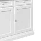 Houten dressoir met 2 laden en 2 deuren Made in Italy - Uller Viadurini