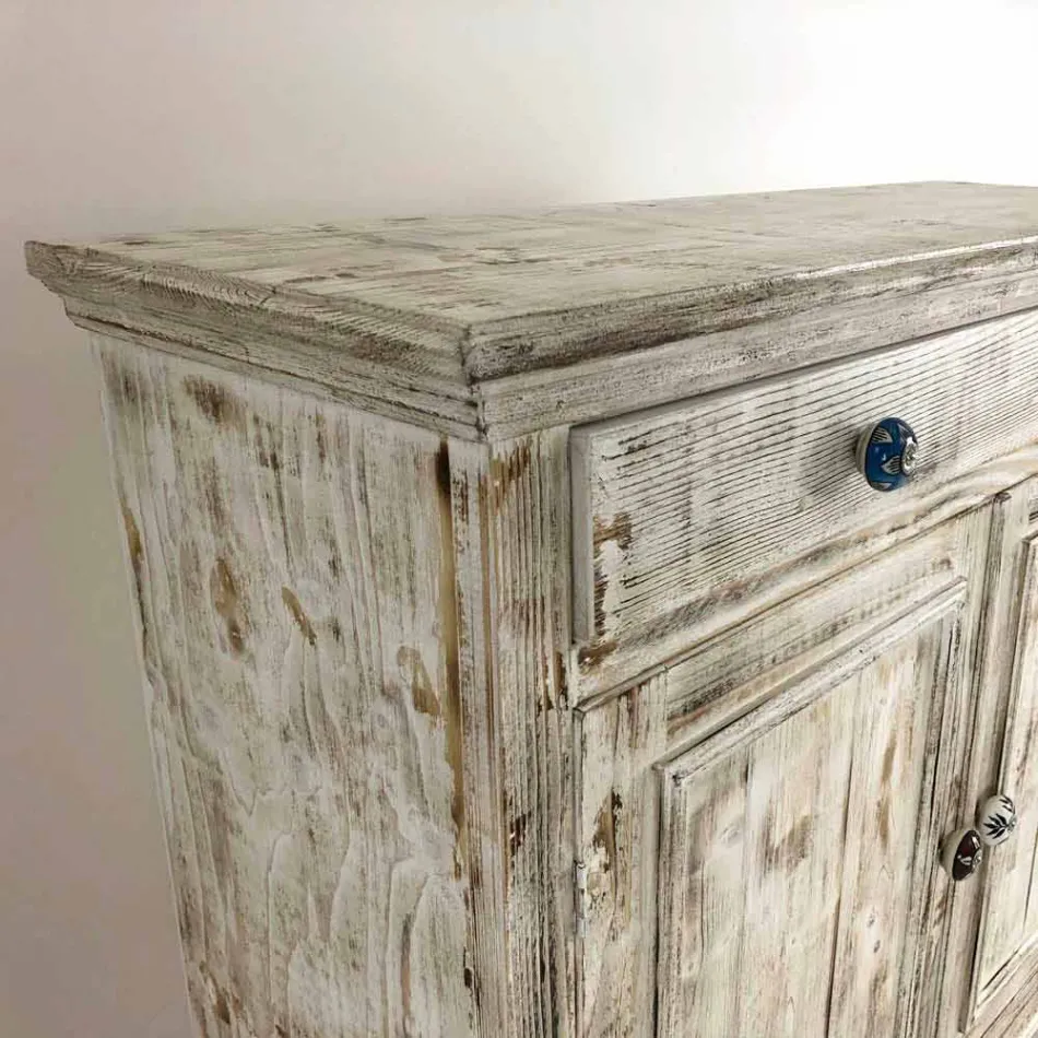 Massief sparrenhouten dressoir met interne planken Made in Italy - Pierrot Viadurini