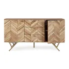 Dressoir in acaciahout met 2 deuren en 3 laden Design Homemotion - Carla Viadurini