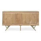 Dressoir in acaciahout met 2 deuren en 3 laden Design Homemotion - Carla Viadurini