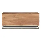 Dressoir in acaciahout en staal 3 of 4 deuren Homemotion - Cristoforo Viadurini