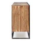 Dressoir in acaciahout en staal 3 of 4 deuren Homemotion - Cristoforo Viadurini