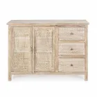 Dressoir van mangohout met met de hand ingelegde decoraties - Zotto Viadurini