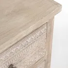 Dressoir van mangohout met met de hand ingelegde decoraties - Zotto Viadurini