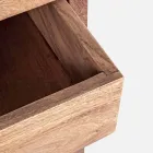 Dressoir in natuurlijk hout met deuren en lades Homemotion - Ventador Viadurini