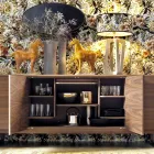 Grilli York 4 houten fineer dressoir gemaakt in Italië Viadurini