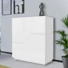 Dressoir in melaminehout 3 kamers en 2 planken Made in Italy - Alyssa Viadurini