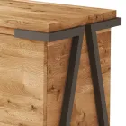 Dressoir van eikenhout en metaal met 2 deuren en open vak Made in Italy - Jennifer Viadurini