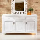 Massief teakhouten dressoir met 3 deuren en 3 lades - Sumo Viadurini