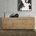 Woondressoir met 4 deuren in massief hout Made in Italy - Khal