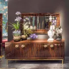 Eigentijds dressoir met 4 deuren in hout gepolijst ebbenhout Ada 2 Viadurini