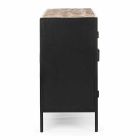 Modern dressoir met structuur in geverfd staal en hout Homemotion - Borino Viadurini