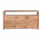 Modern dressoir in acaciahout met 2 deuren en 3 laden Homemotion - Lauro Viadurini