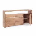 Modern dressoir in acaciahout met 2 deuren en 3 laden Homemotion - Lauro Viadurini