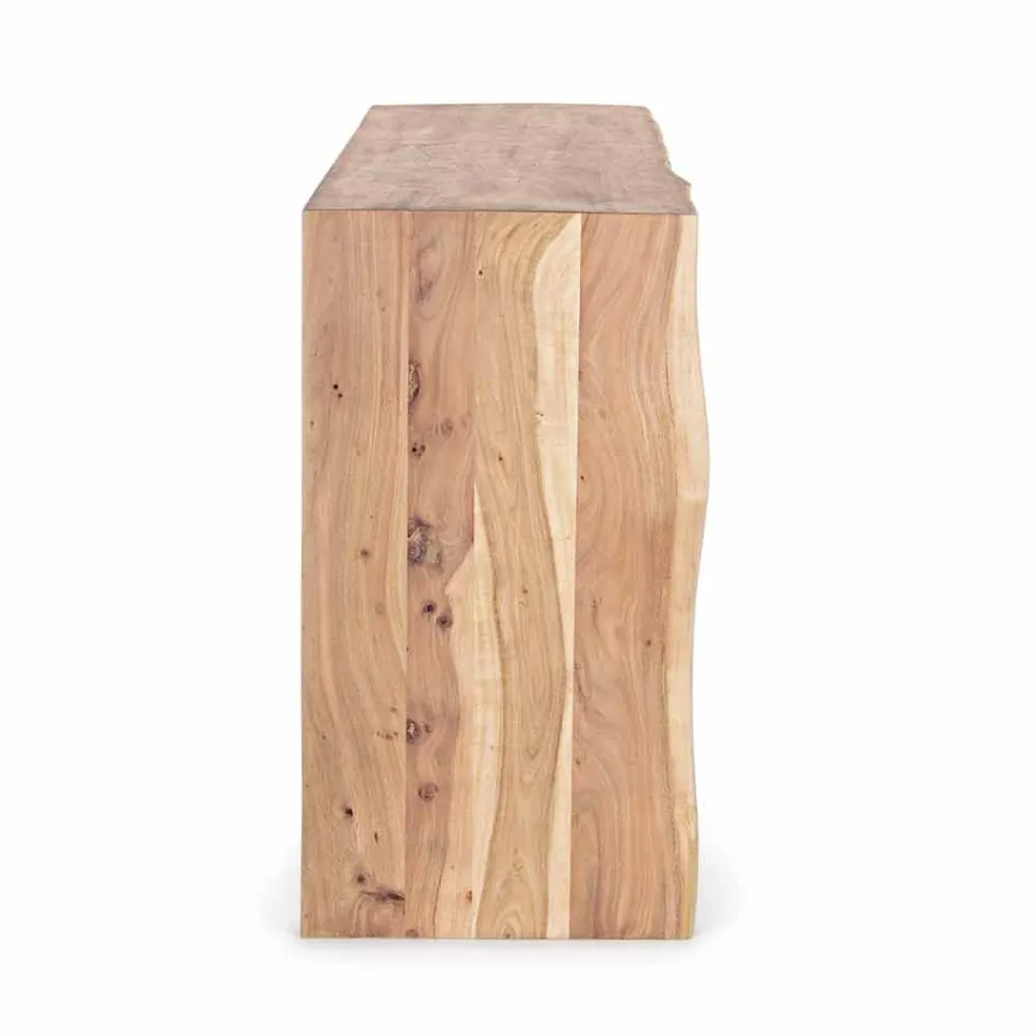 Modern dressoir in acaciahout met 2 deuren en 3 laden Homemotion - Lauro Viadurini